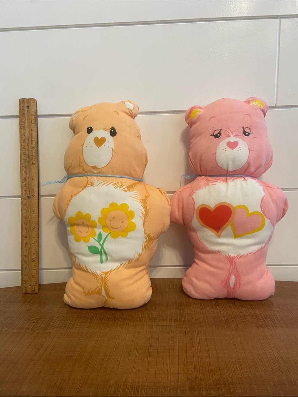 Care Bear 2 2D Handmade plush- Pink and Peach